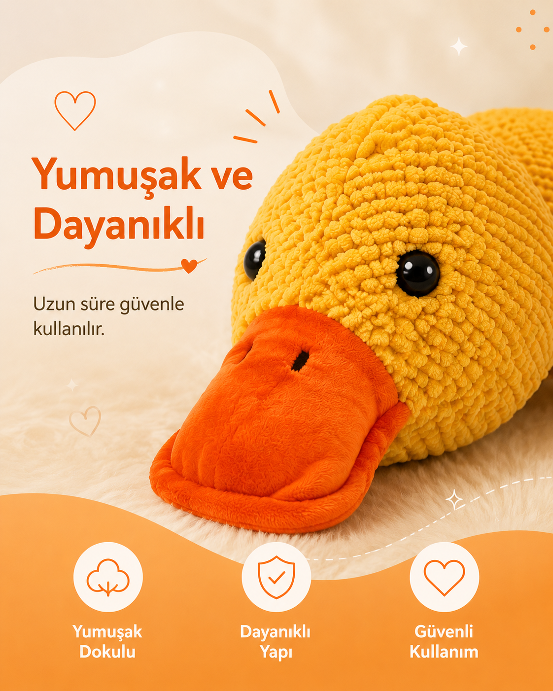 Sakinleştirici Peluş Ördek